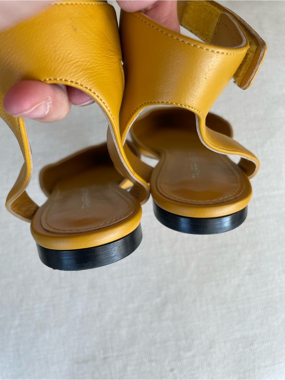 Tamara Mellon Mustard Yellow Pointed Slingback Flats - Picture 7 of 8